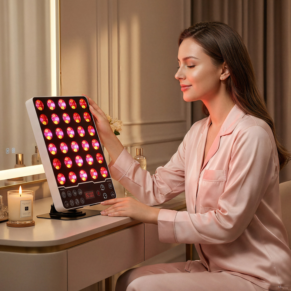 Portable red light therapy panel